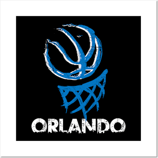 Vintage Orlando Florida B-Ball Basketball Game Fans Posters and Art